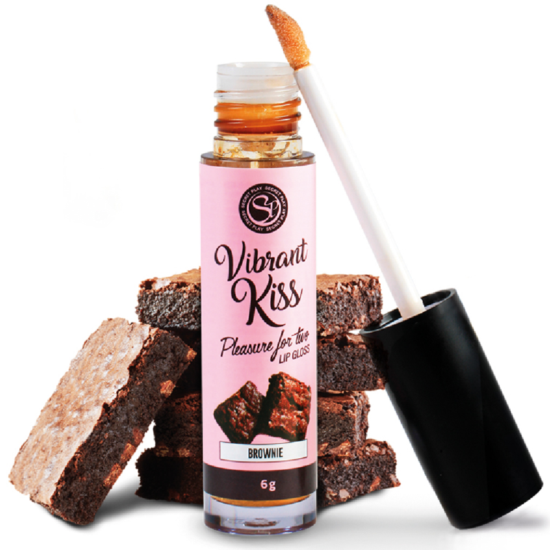 Stimulacijski lip gloss Vibrant Kiss Brownie, 6 g