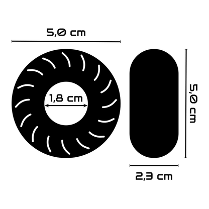 POWERING - SUPER FLEKSIBILEN IN ODPOREN OBROČ ZA PENIS 5CM PR08 BLACK