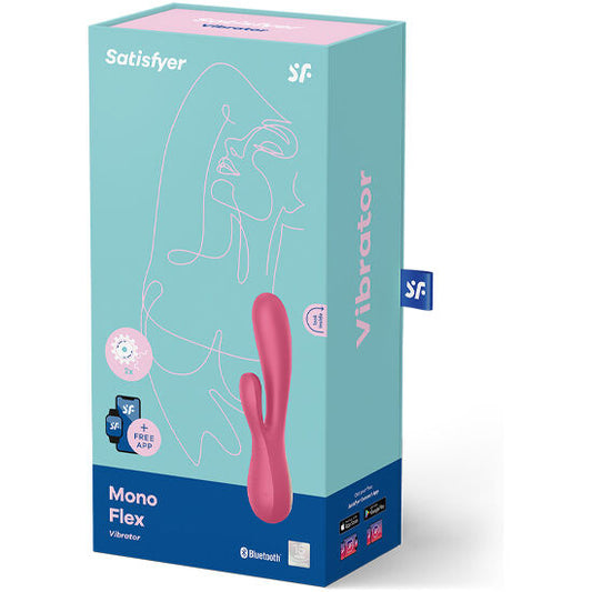 Rabbit vibrator Satisfyer - Mono Flex, rdeča
