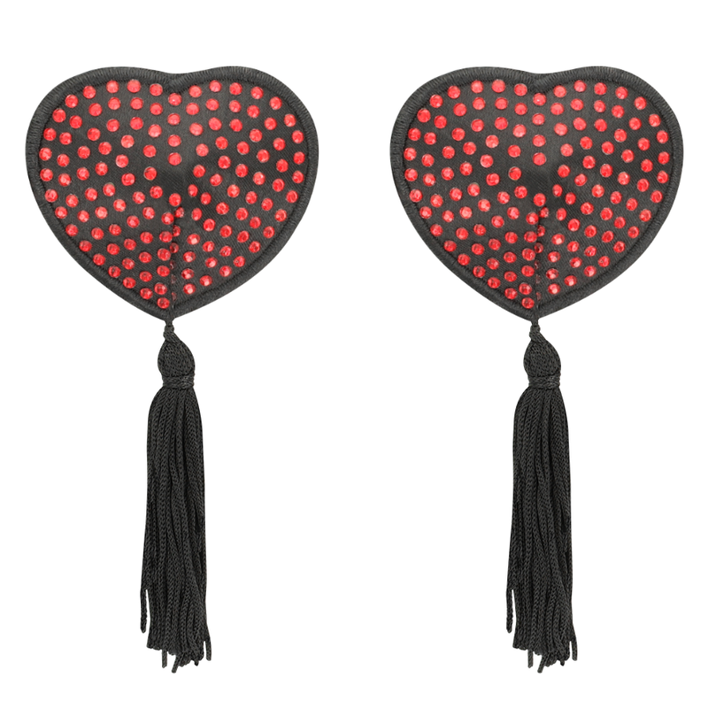 Nipple covers Coquette Chic Desire Heart Red Black