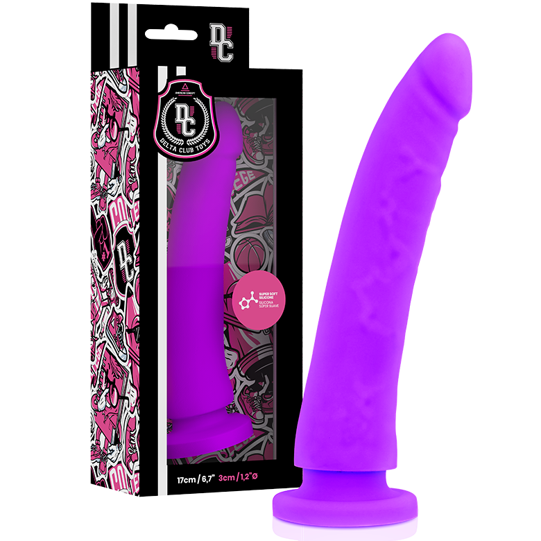 DELTA CLUB - IGRAČE LILA DILDO MEDICINSKI SILIKON 17 CM -O- 3 CM