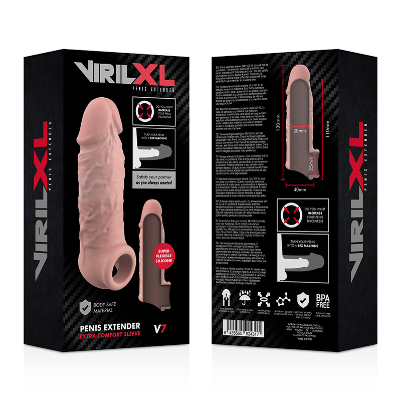 VIRILXL - TEKOČI SILIKON V7 NARAVNI PODALJŠEK PENISA