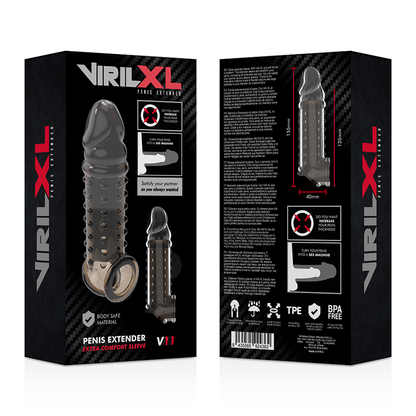 VIRILXL - PODALJŠEK ZA PENIS IN NOŽNICA V11 BLACK