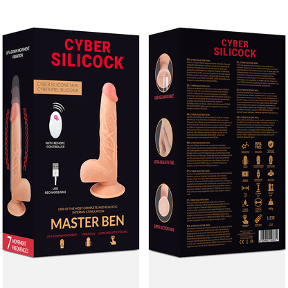 CYBER SILICOCK - DALJINSKI UPRAVLJALNIK REALISTIČNI MOJSTER BEN 23,88 CM -O- 4,3 CM