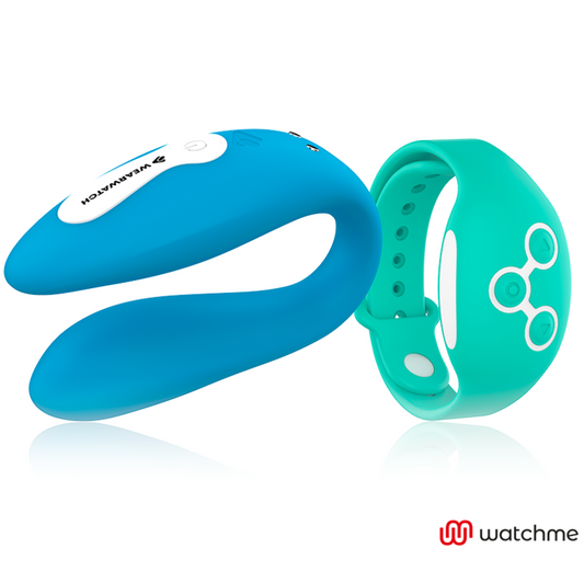 Vibrator za pare Wearwatch Dual Technology, modra/zelena