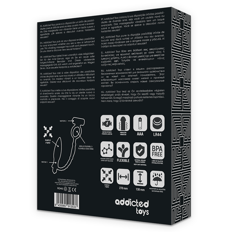 Analni čep z obročkom za penis Addicted Toys 5