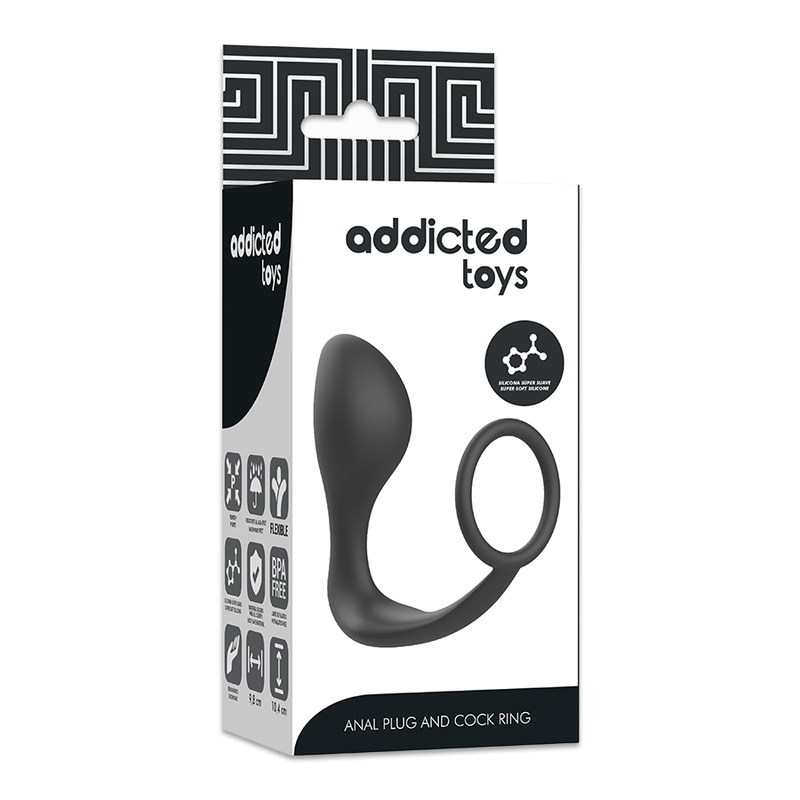 Analni čep z obročkom za penis Addicted Toys 4